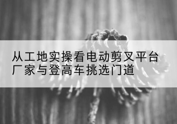 石林电动剪叉升降平台厂家-从工地实操看电动剪叉平台厂家与登高车挑选门道